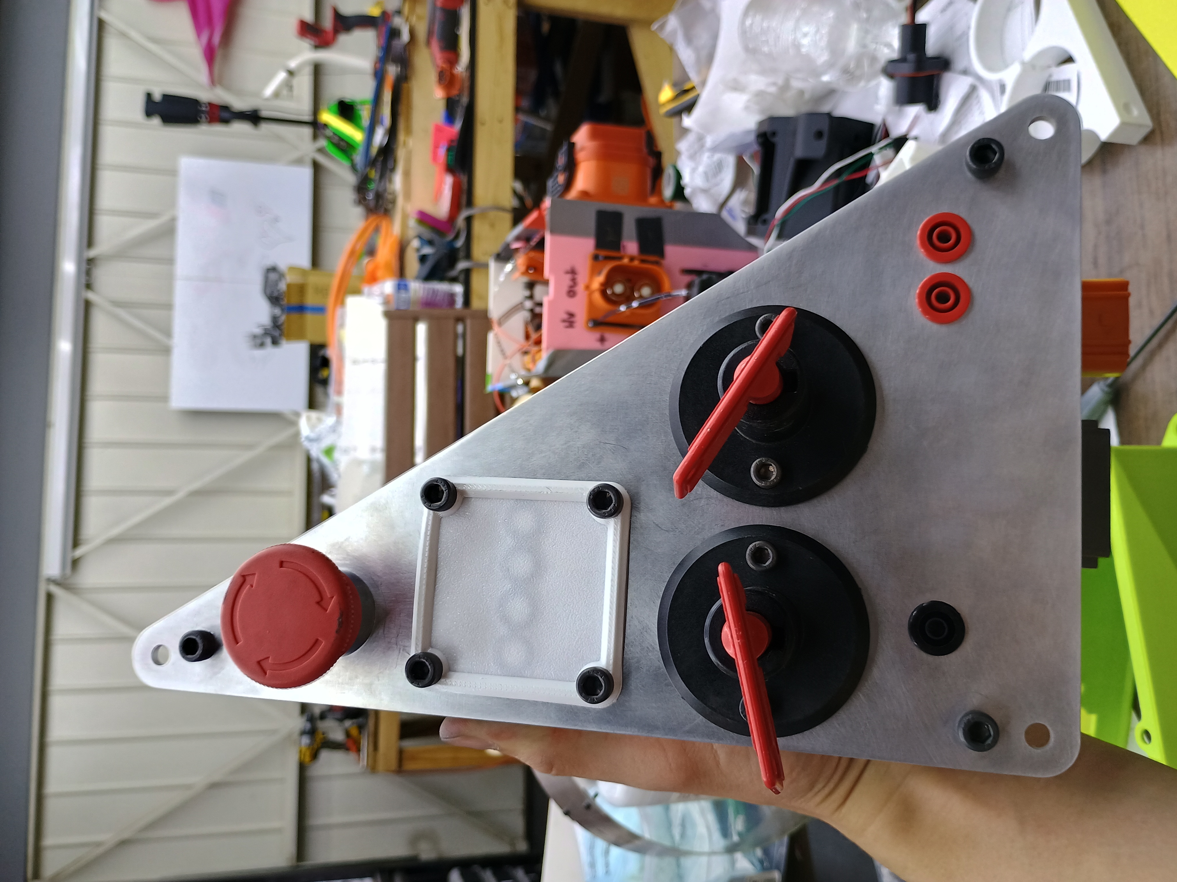 High voltage enclosure front